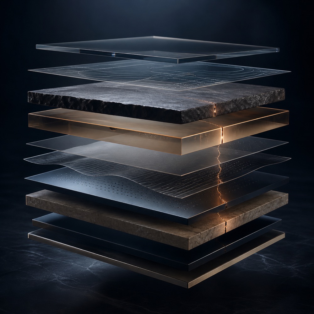 Abstract layered foundation visual representing early Maths gaps